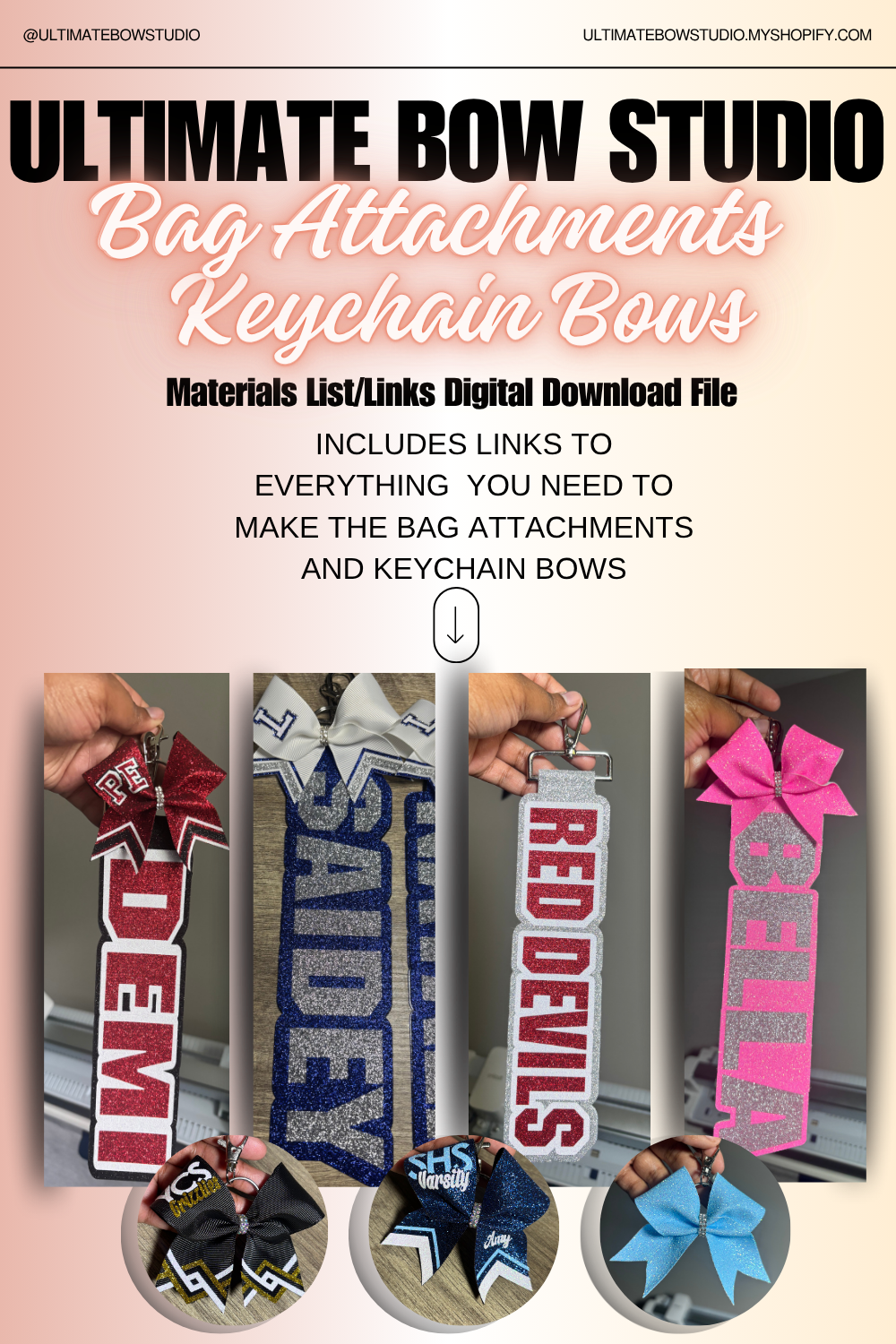 Bag Attachment + Keychain Bow Material List/Links